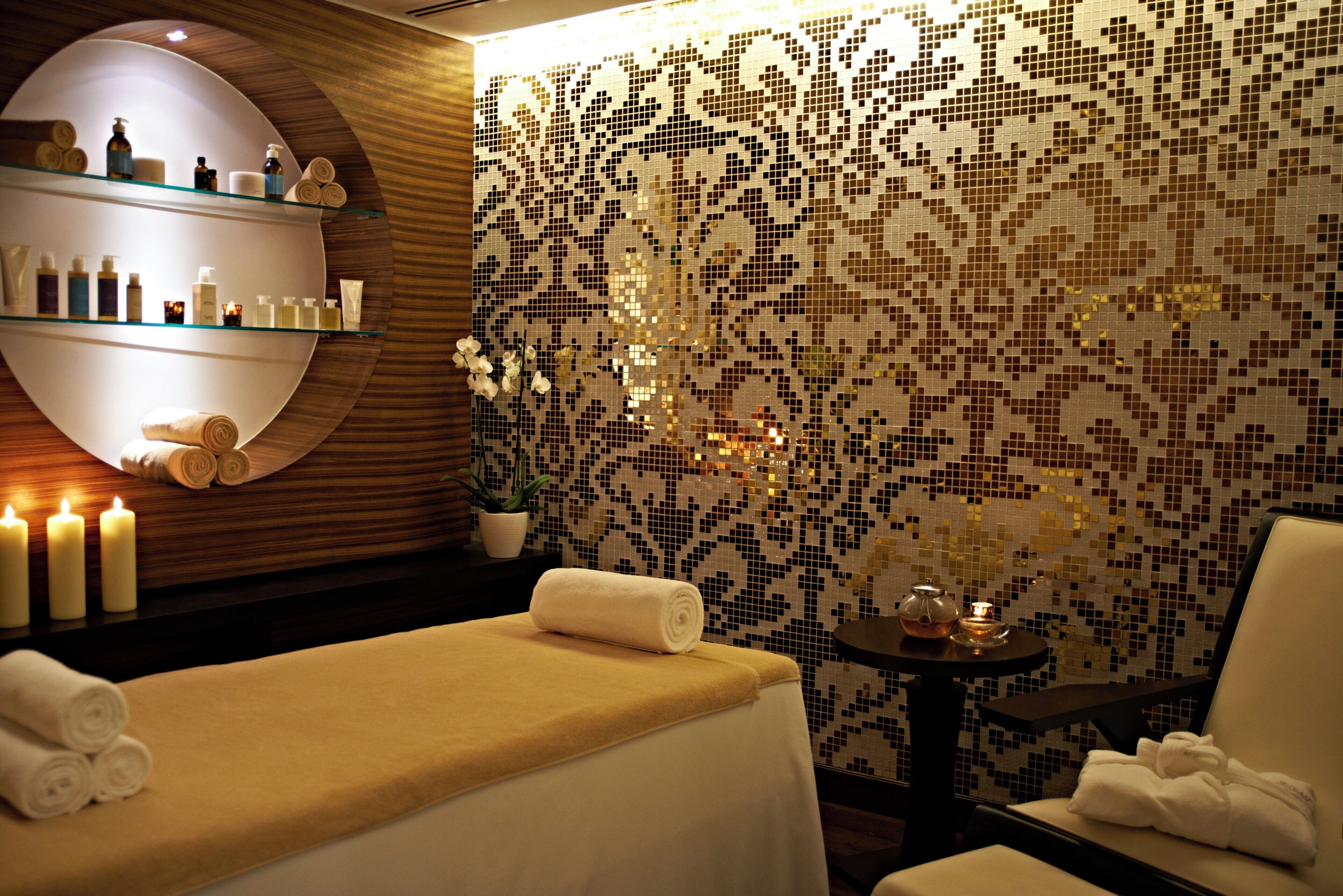 Sauna, steam room, body treatments, hot stone massages