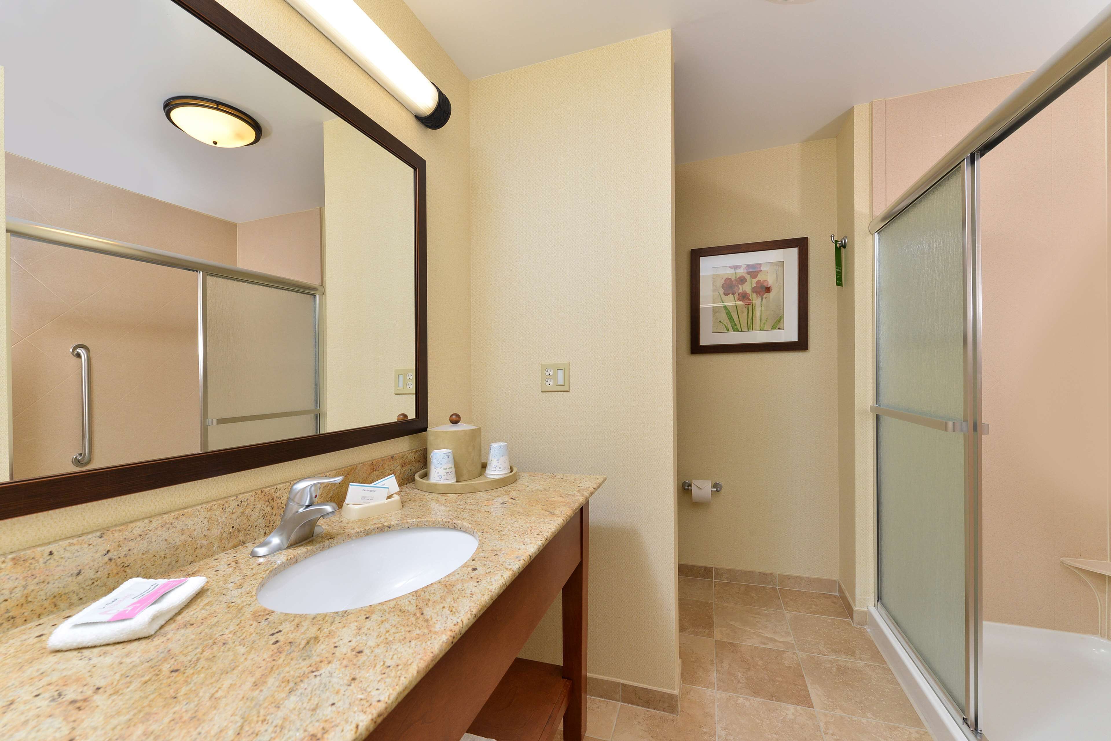 free toiletries, hair dryer, towels