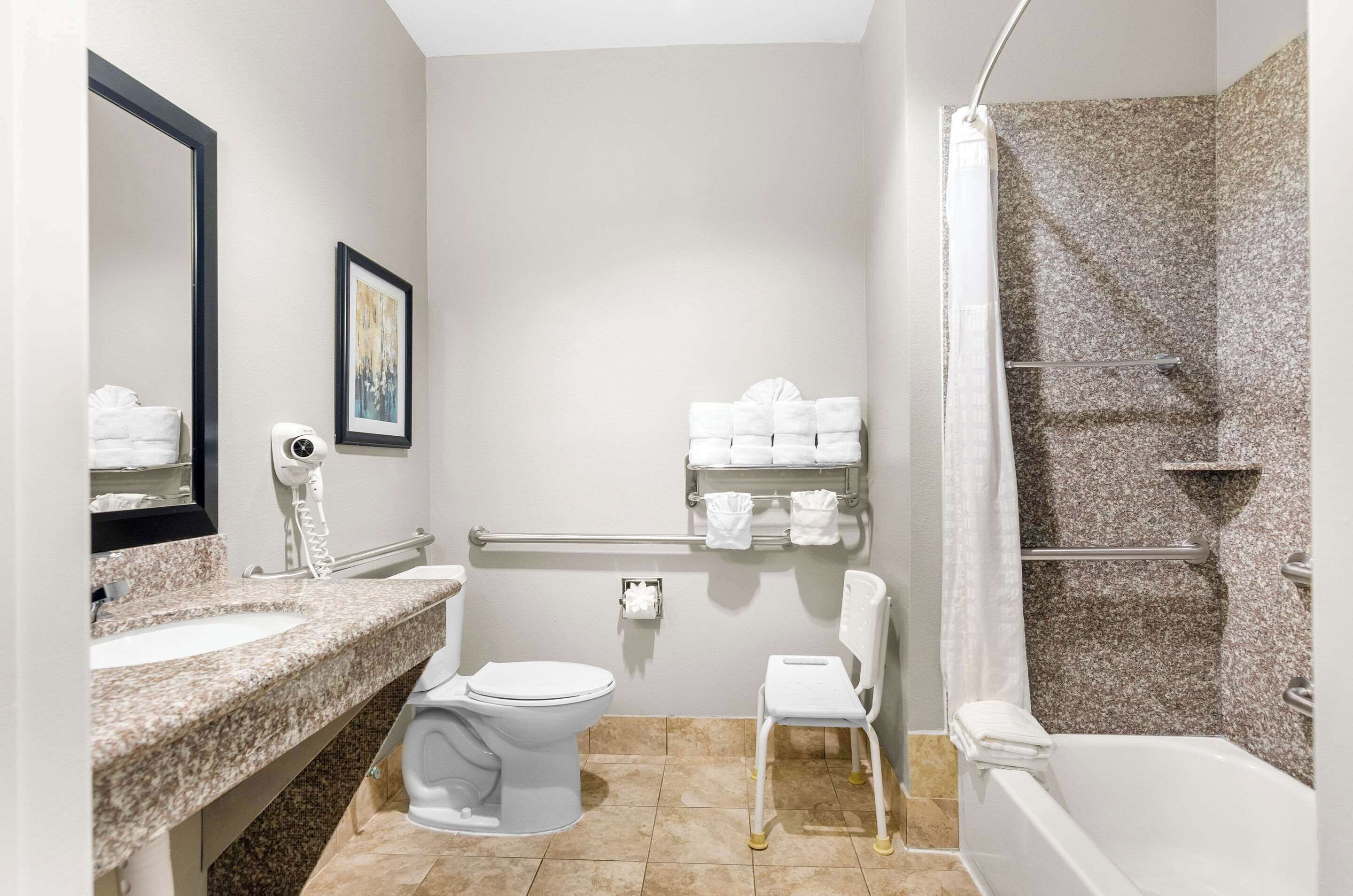 suite, 1 king bed, accessible, non smoking | premium bedding, desk, laptop workspace, iron/ironing board