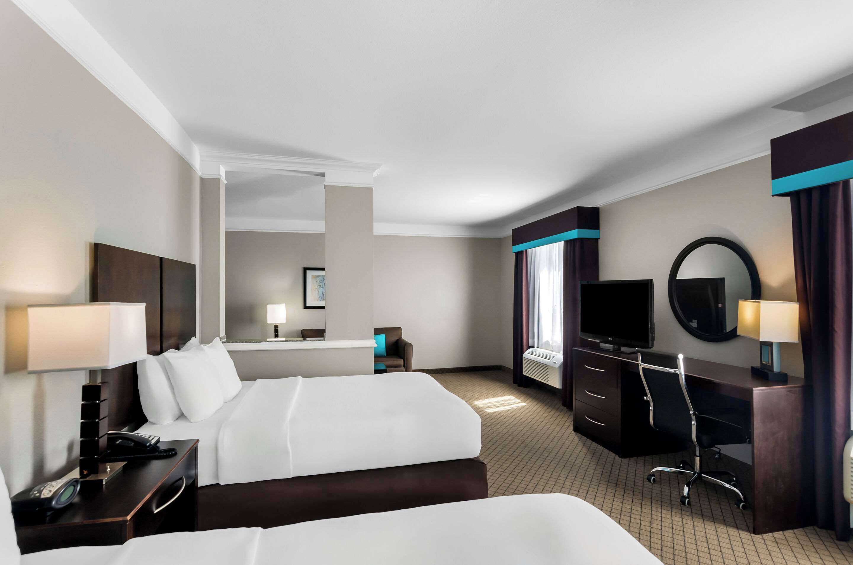 suite, multiple beds, accessible, non smoking | premium bedding, desk, laptop workspace, iron/ironing board