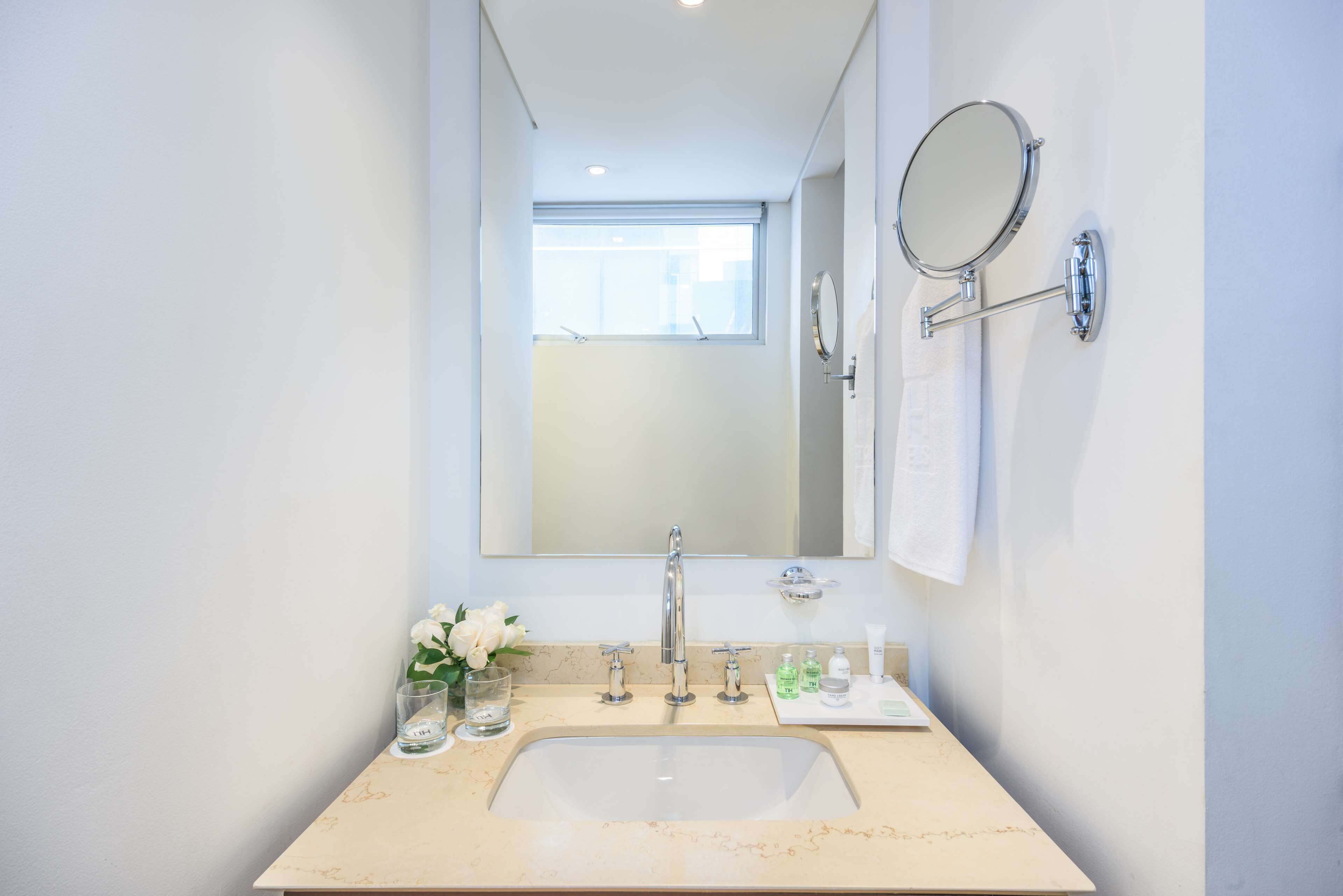 superior double room | bathroom | shower, rainfall showerhead, eco-friendly toiletries, hair dryer