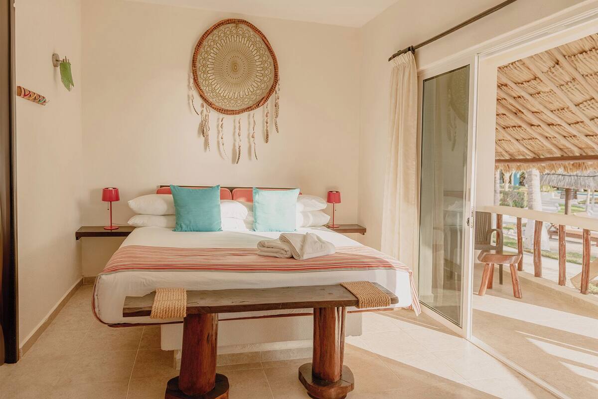 beach front view | 1 bedroom, minibar, in-room safe, individually decorated