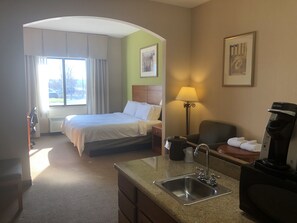 Suite, 1 King Bed with Sofa bed (Additional Living Area) | Hypo-allergenic bedding, in-room safe, desk, laptop workspace - Holiday Inn Express Hotel & Suites Lansing-Dimondale by IHG (Dimondale)