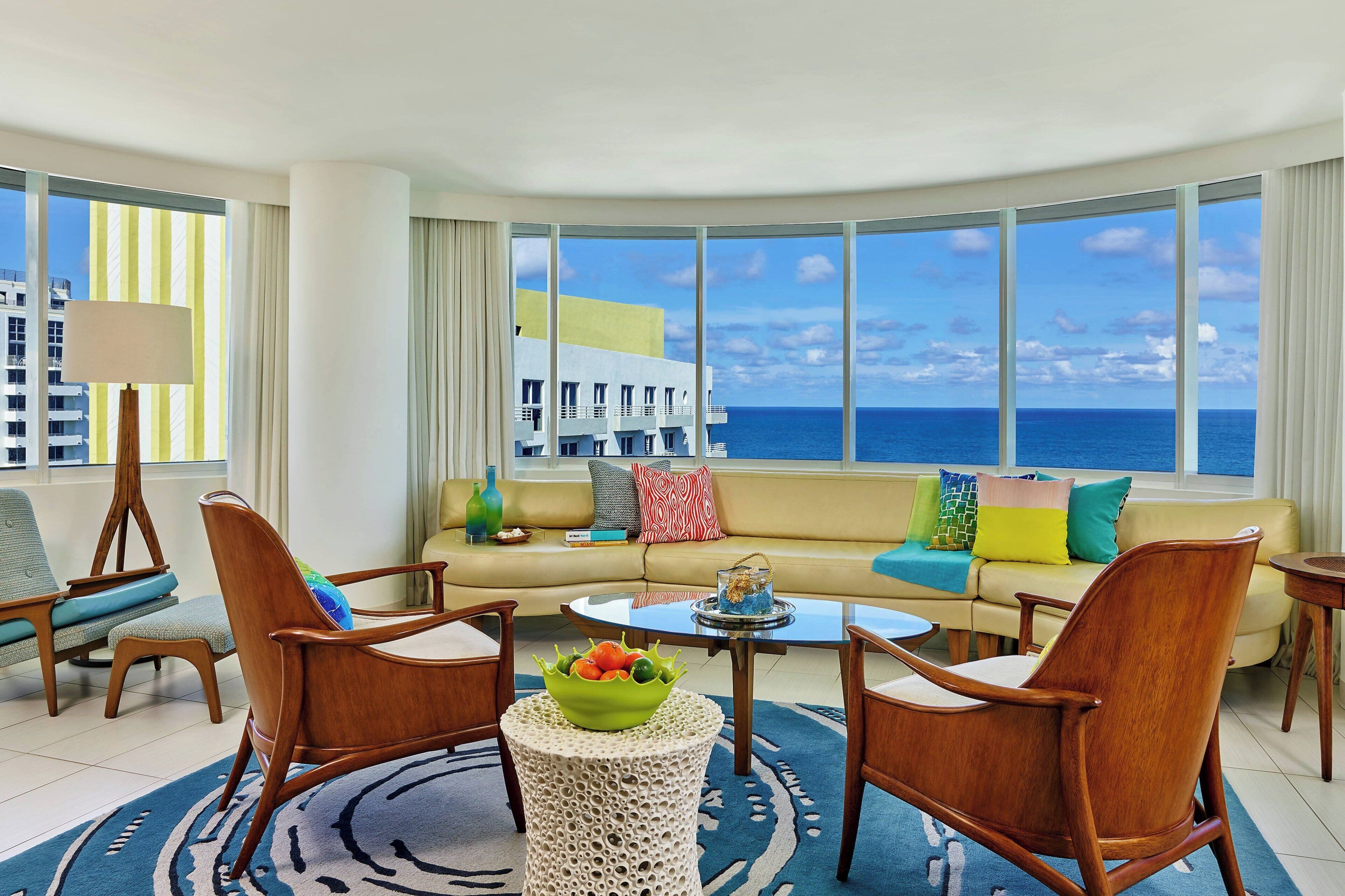 Grand Suite, 2 Bedrooms, Non Smoking, Ocean View | Living area | 42-inch flat-screen TV with cable channels, TV, iPod dock