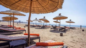 Private beach nearby, beach bar