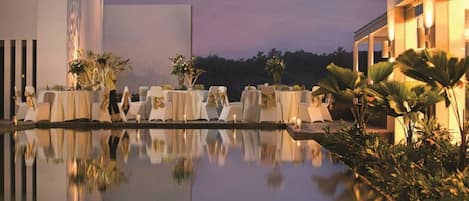 Outdoor wedding area