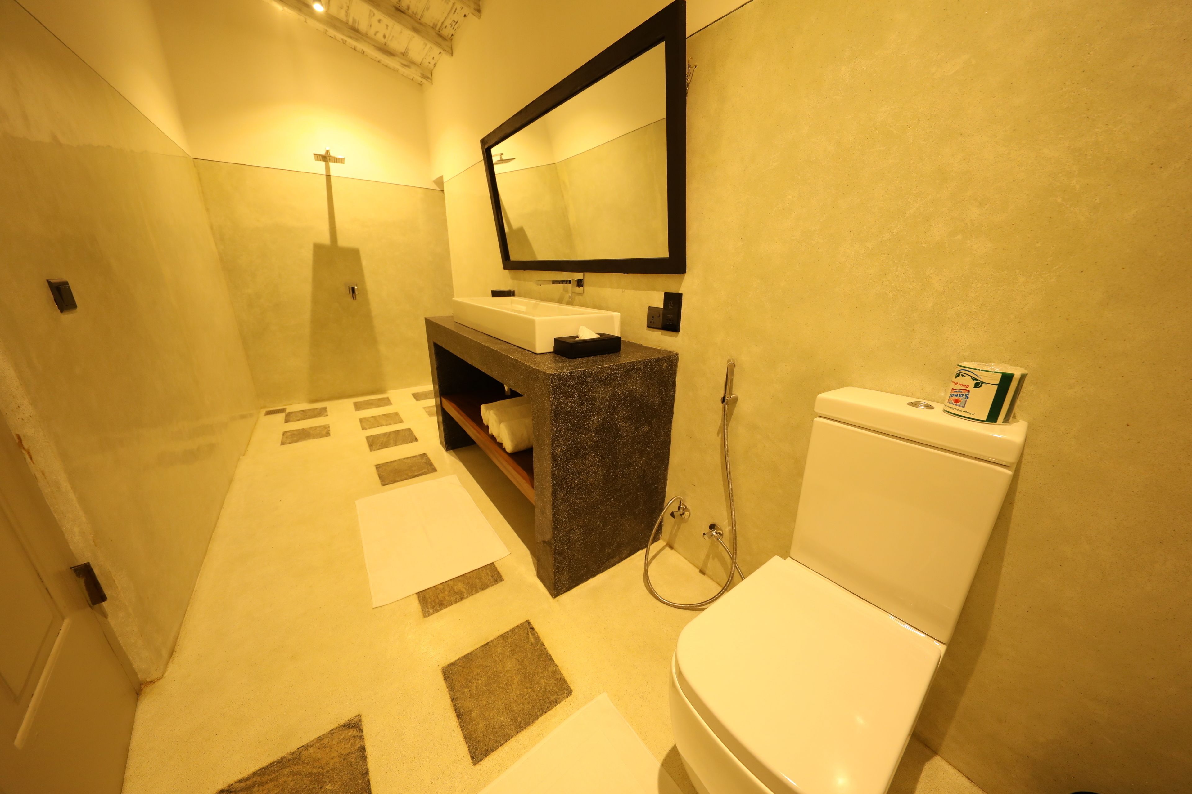 suite, pool view | bathroom | shower, rainfall showerhead, free toiletries, hair dryer