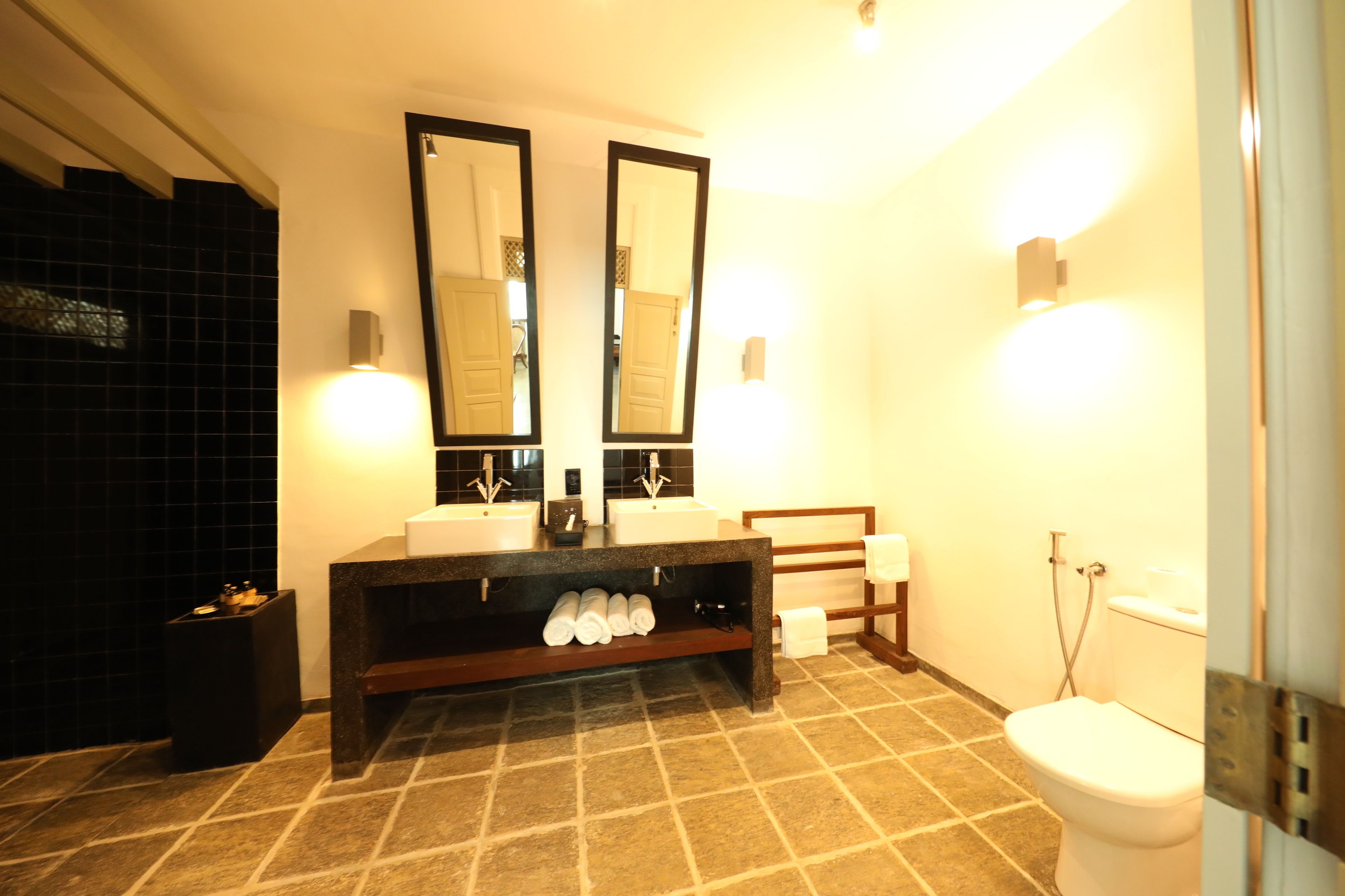 suite with plunge pool. | bathroom | shower, rainfall showerhead, free toiletries, hair dryer