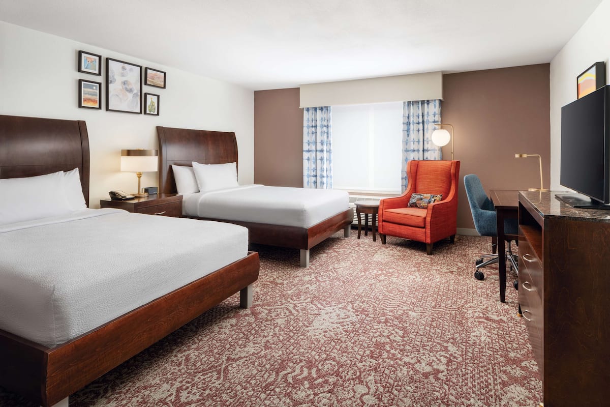 room, 2 queen beds, accessible, bathtub (mobility & hearing) | down duvets, desk, laptop workspace, blackout curtains