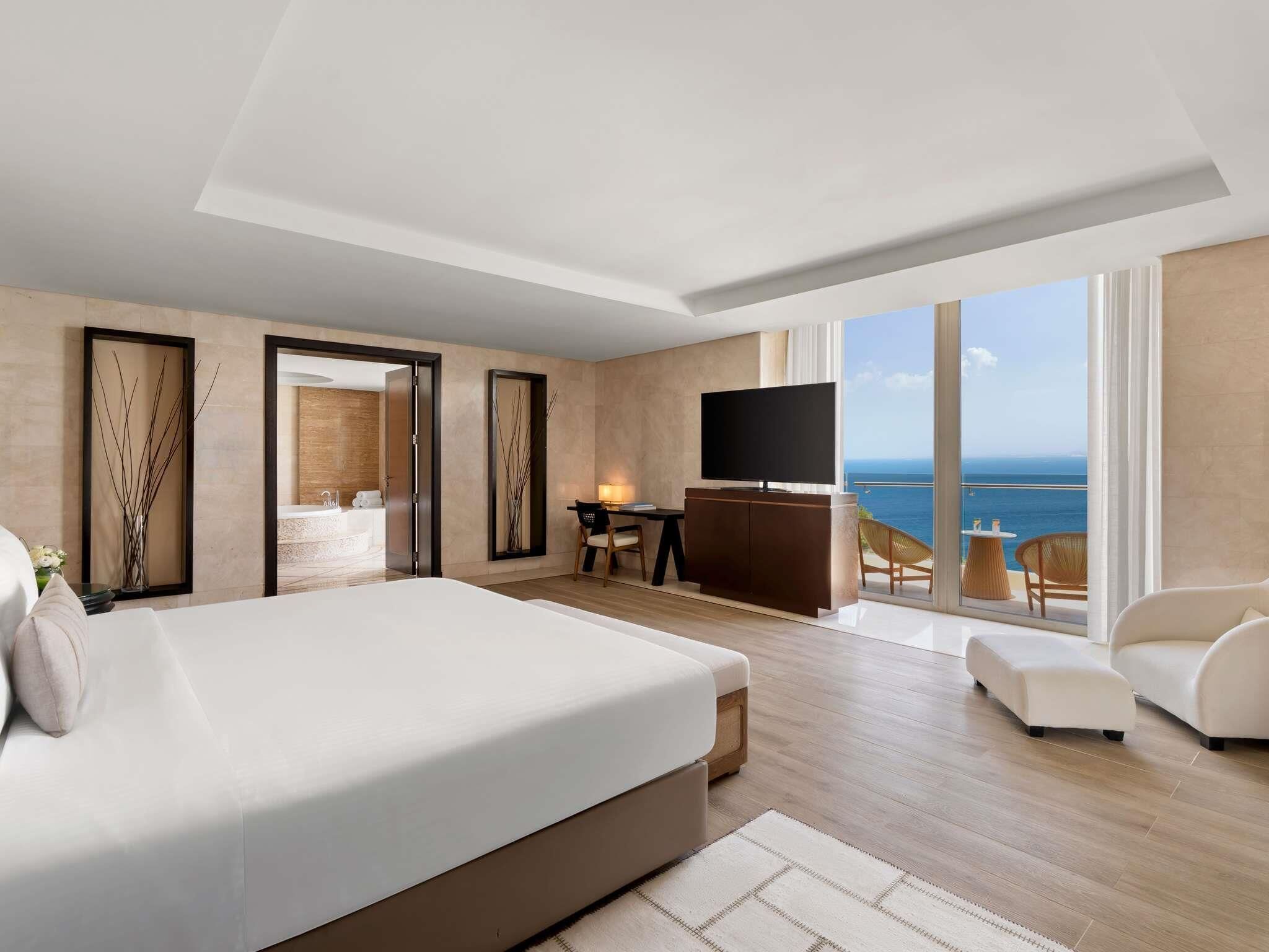 Suite, 2 lits doubles, vue sur la mer (Panoramic) | Literie de qualité, couette en duvet, lit avec matelas Select Comfort