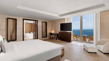Suite, 2 lits doubles, vue sur la mer (Panoramic) | Literie de qualité, couette en duvet, lit avec matelas Select Comfort