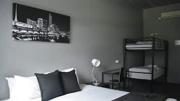 Family Double Room, Private Bathroom | Down comforters, blackout drapes, bed sheets, wheelchair access