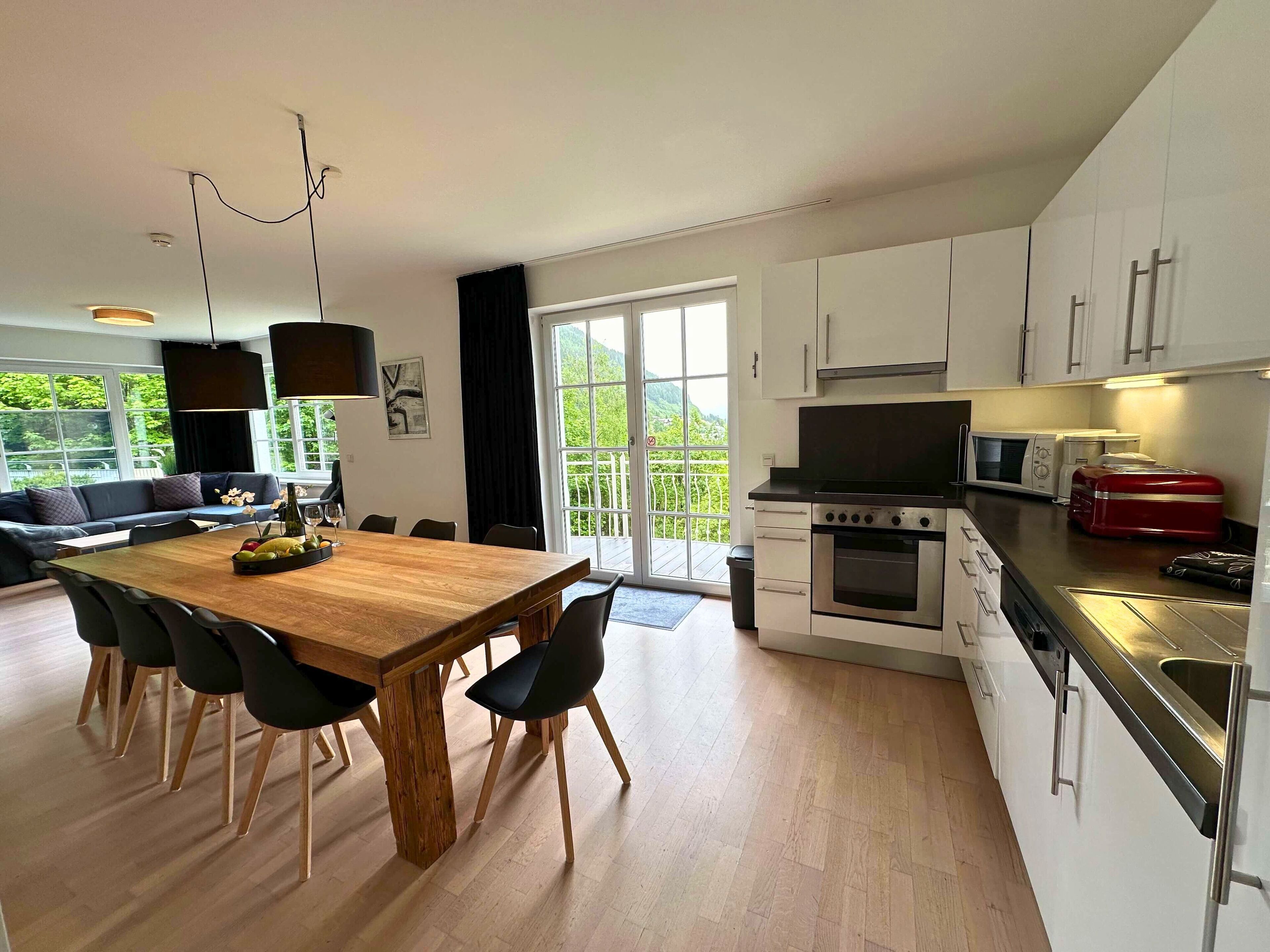 Superior Appartement, Küche, Bergblick | Eget kjøkken | Kjøleskap, ovn, kokeplater og oppvaskmaskin