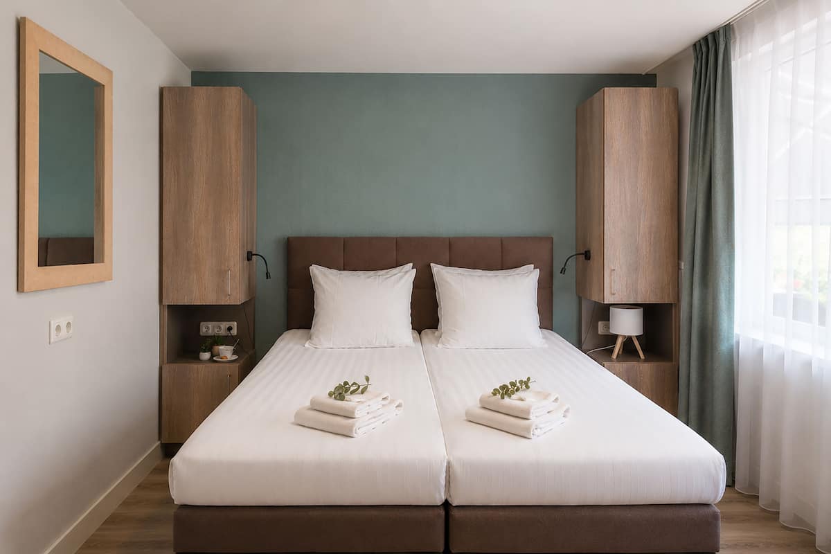Economy Room | Premium bedding, pillowtop beds, in-room safe, desk