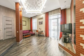 Departamento estándar, 1 habitación, cocina | Cortinas blackout, tabla de planchar con plancha y wifi gratis 