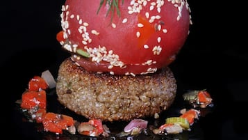 Lunch and dinner served, French cuisine