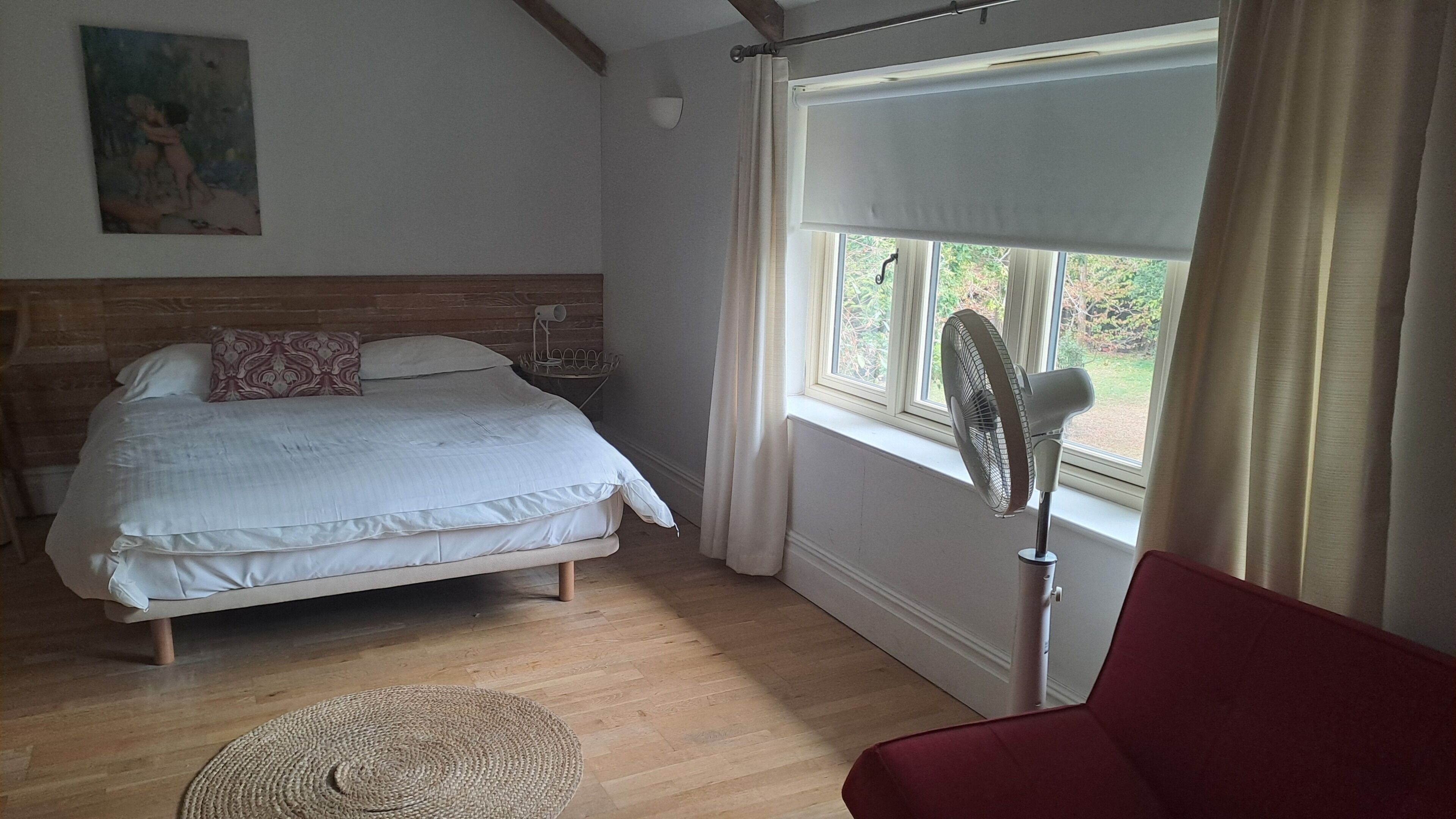Desk, iron/ironing board (on request), WiFi (free)