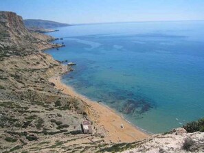 Beach nearby, sun loungers, beach umbrellas, beach volleyball