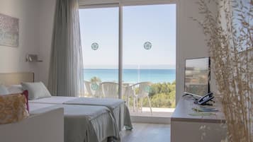 Superior Penthouse, Sea View | Desk, blackout drapes, iron/ironing board, free cribs/infant beds