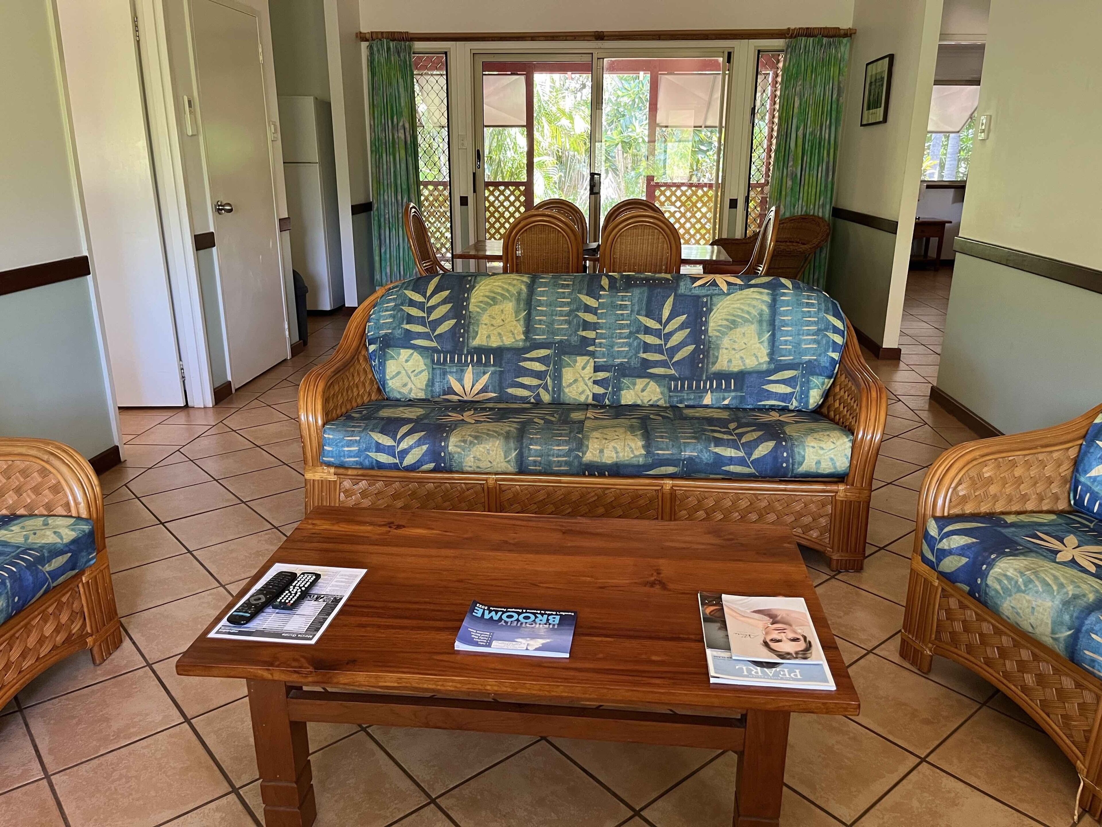 Flat-screen TV, DVD player