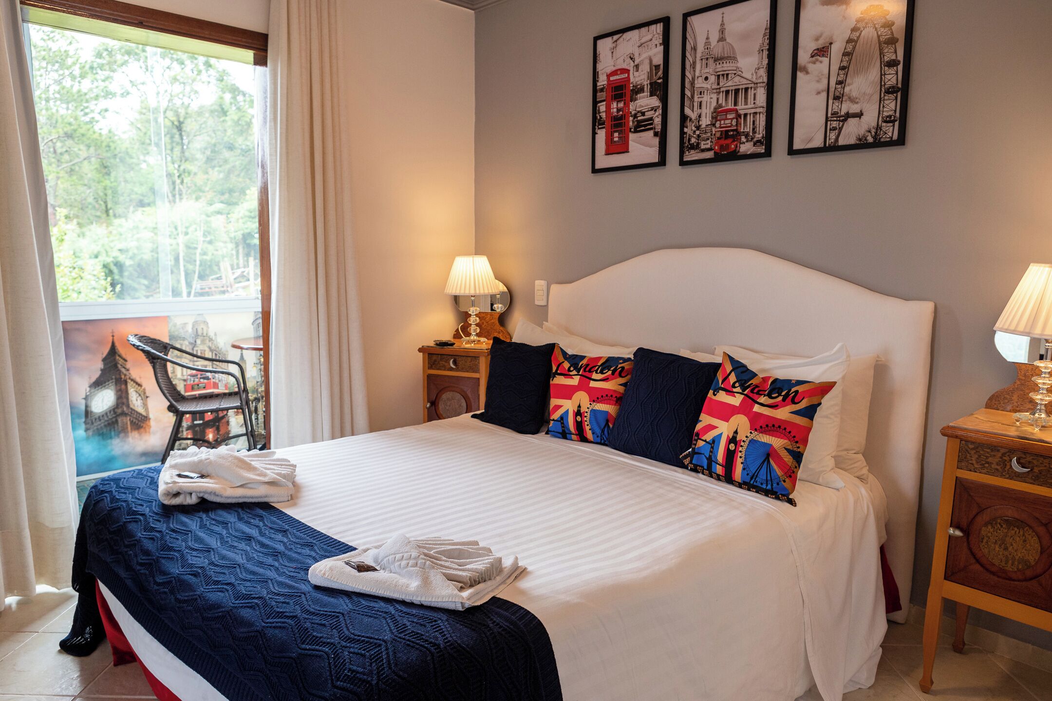 Suite Londres com Hidromassagem | Draps en coton égyptien, literie de qualité supérieure