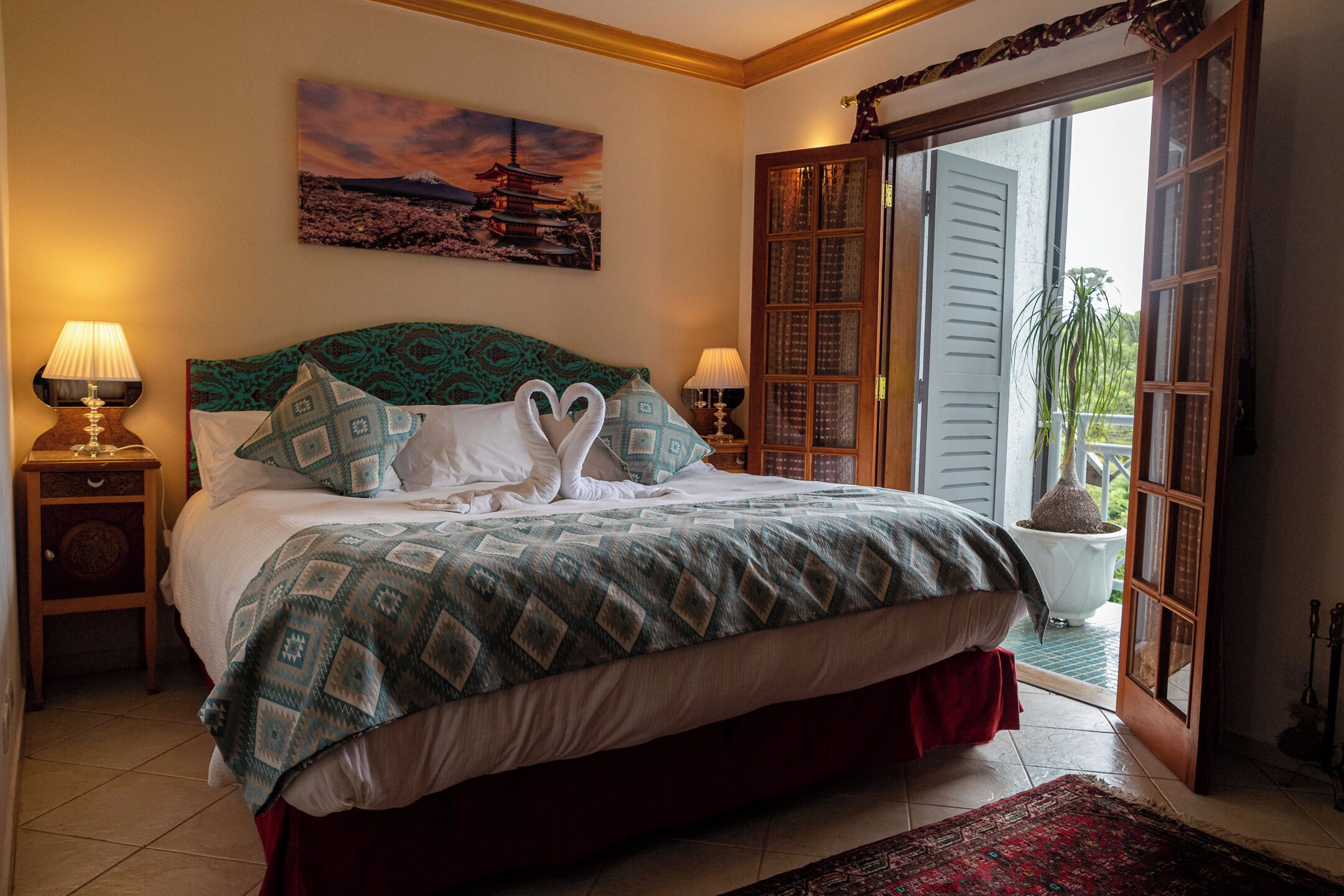 Suite Master Japao com Lareira | Draps en coton égyptien, literie de qualité supérieure