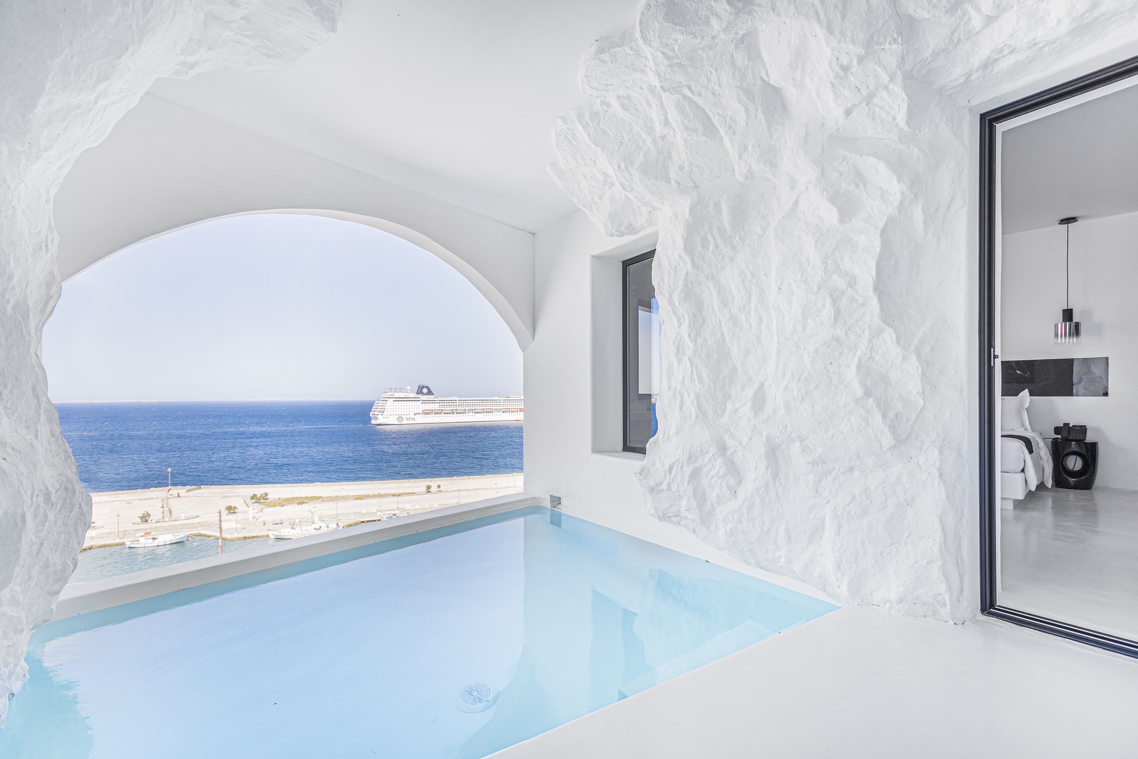 deluxe double room (with private cave pool) | 1 bedroom, egyptian cotton sheets, premium bedding, memory-foam beds