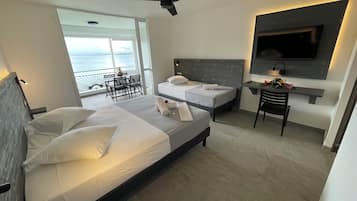 Superior Apartment, 1 Bedroom, Sea View | Premium bedding, Select Comfort beds, individually furnished, desk