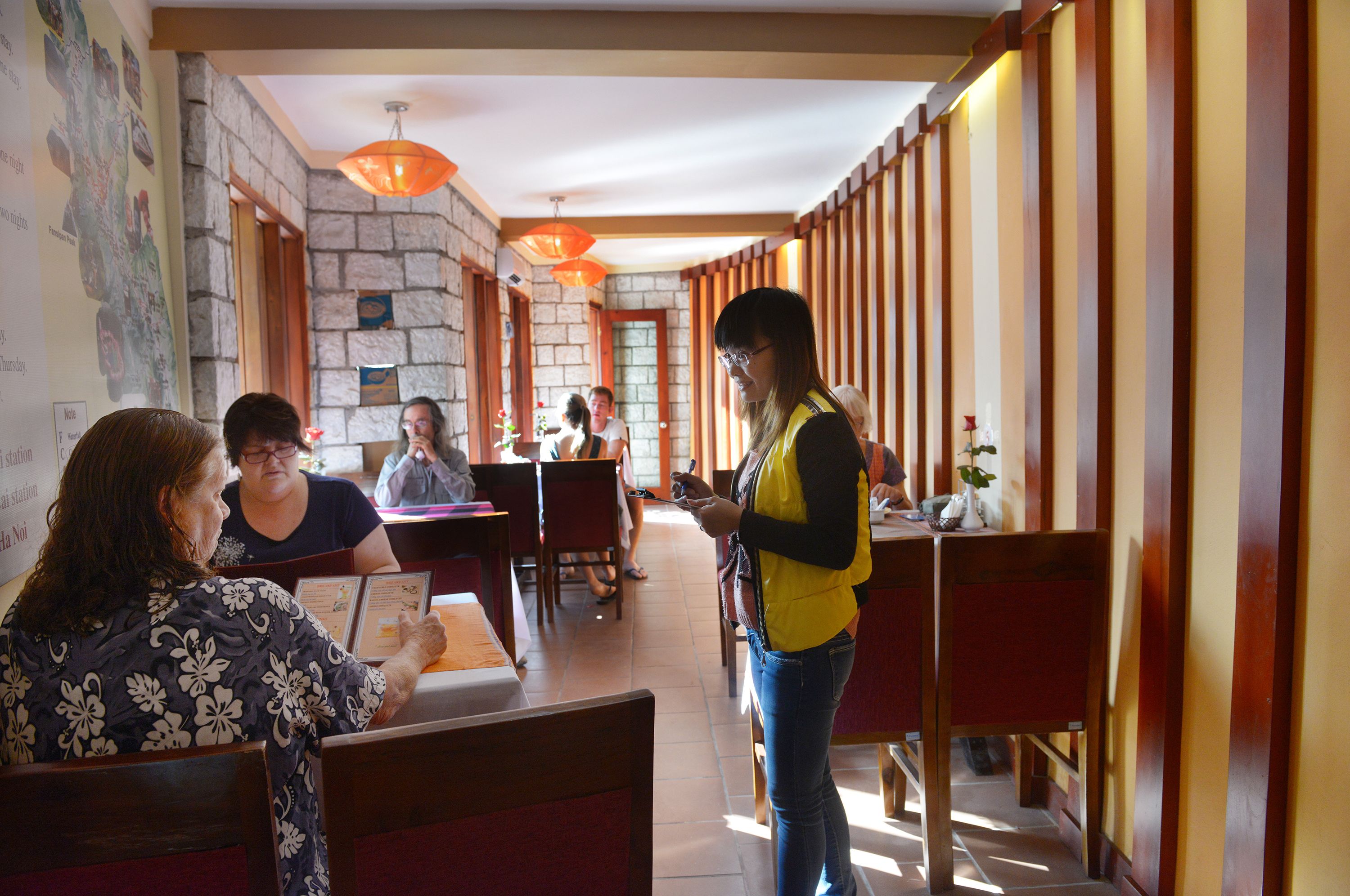 breakfast, lunch and dinner served