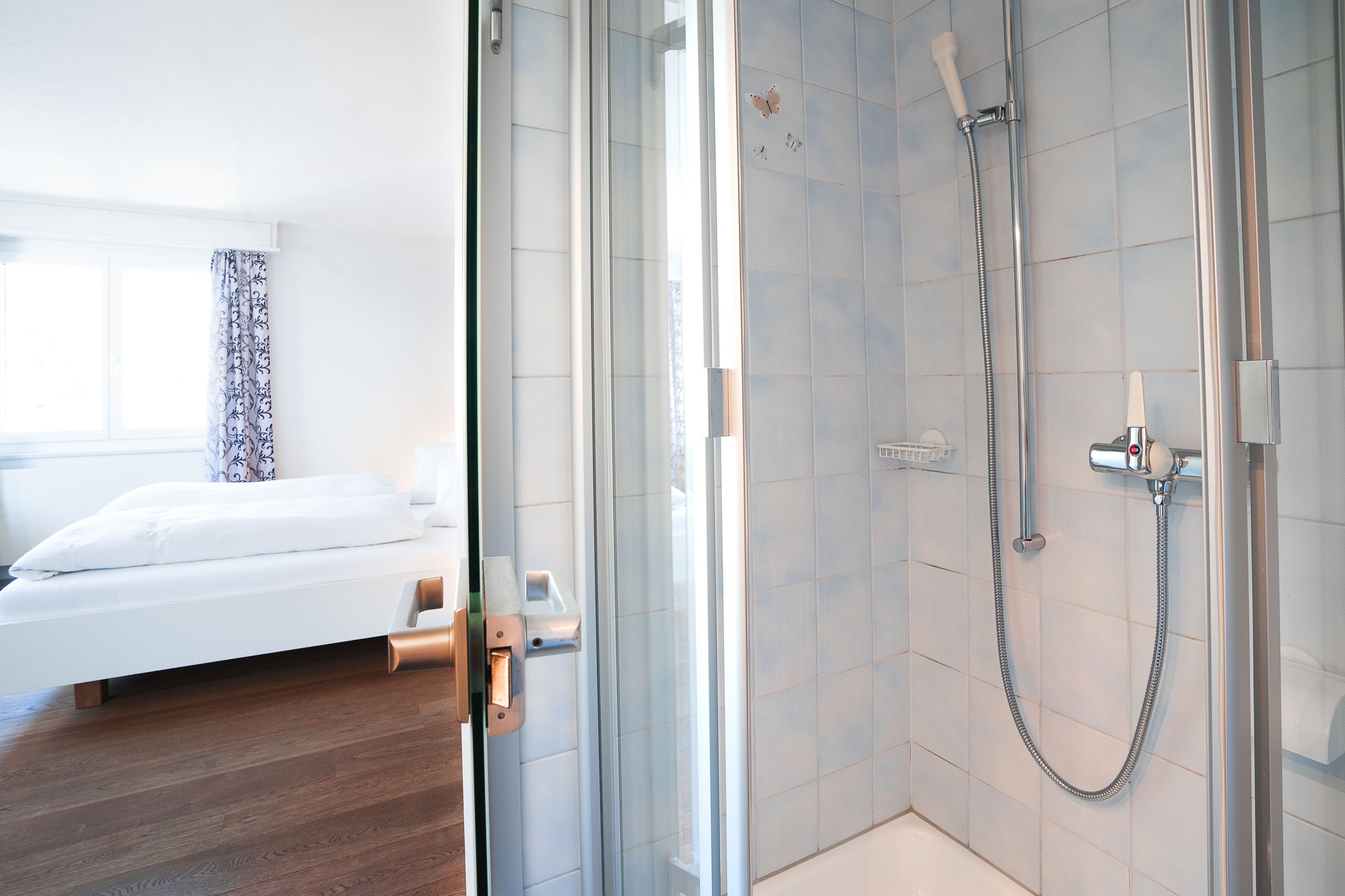 comfort double room | bathroom | hair dryer, towels, soap, shampoo