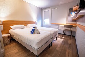 Twin Room, 2 Twin Beds | Hypo-allergenic bedding, desk, blackout drapes, iron/ironing board