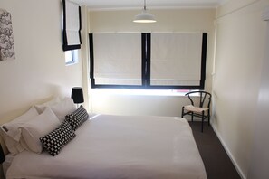 Egyptian cotton sheets, down duvets, pillow-top beds