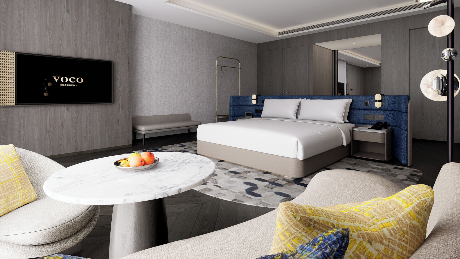 Suite, 1 cama King size | Ropa de cama de alta calidad y minibar 