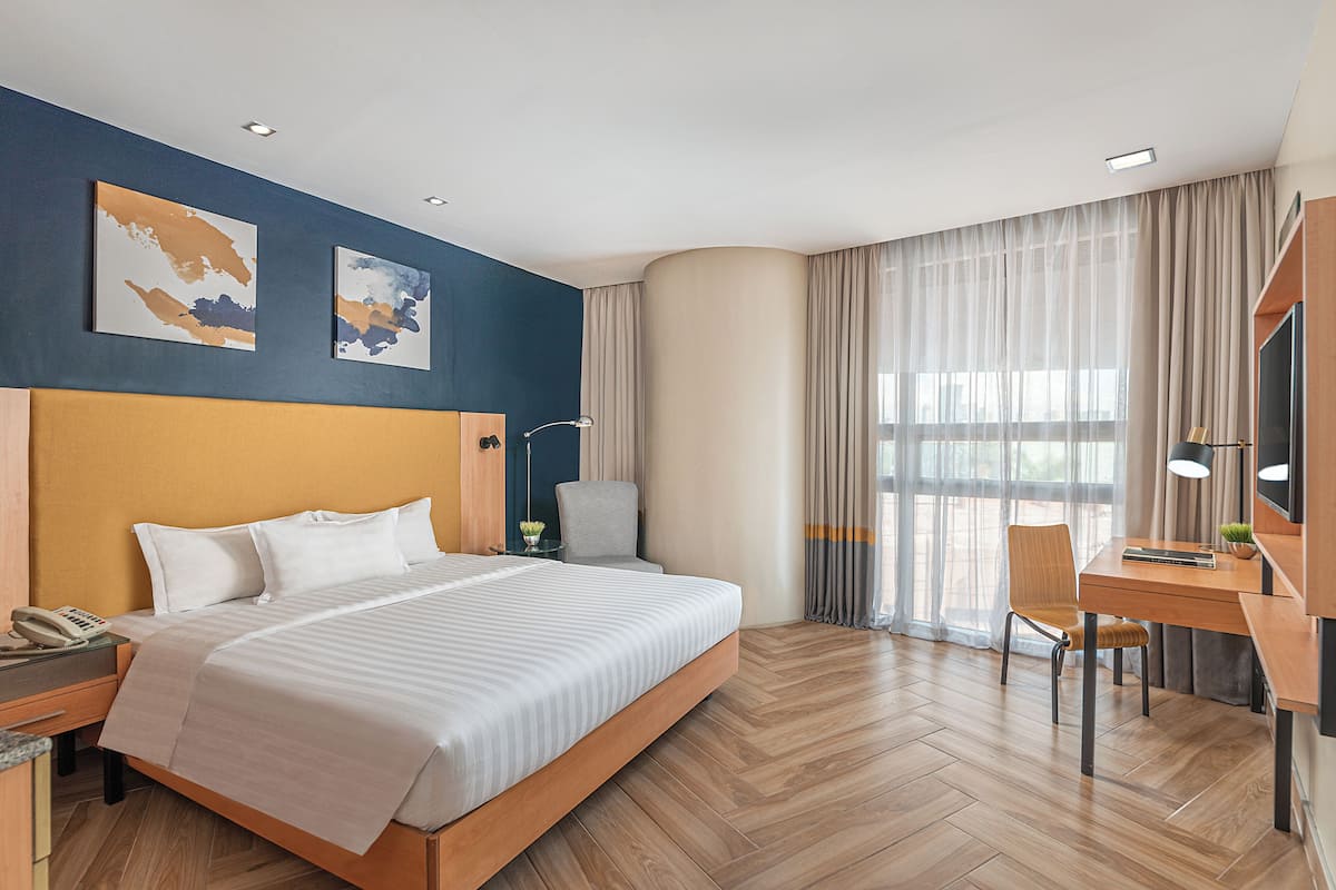 Ropa de cama de alta calidad y minibar