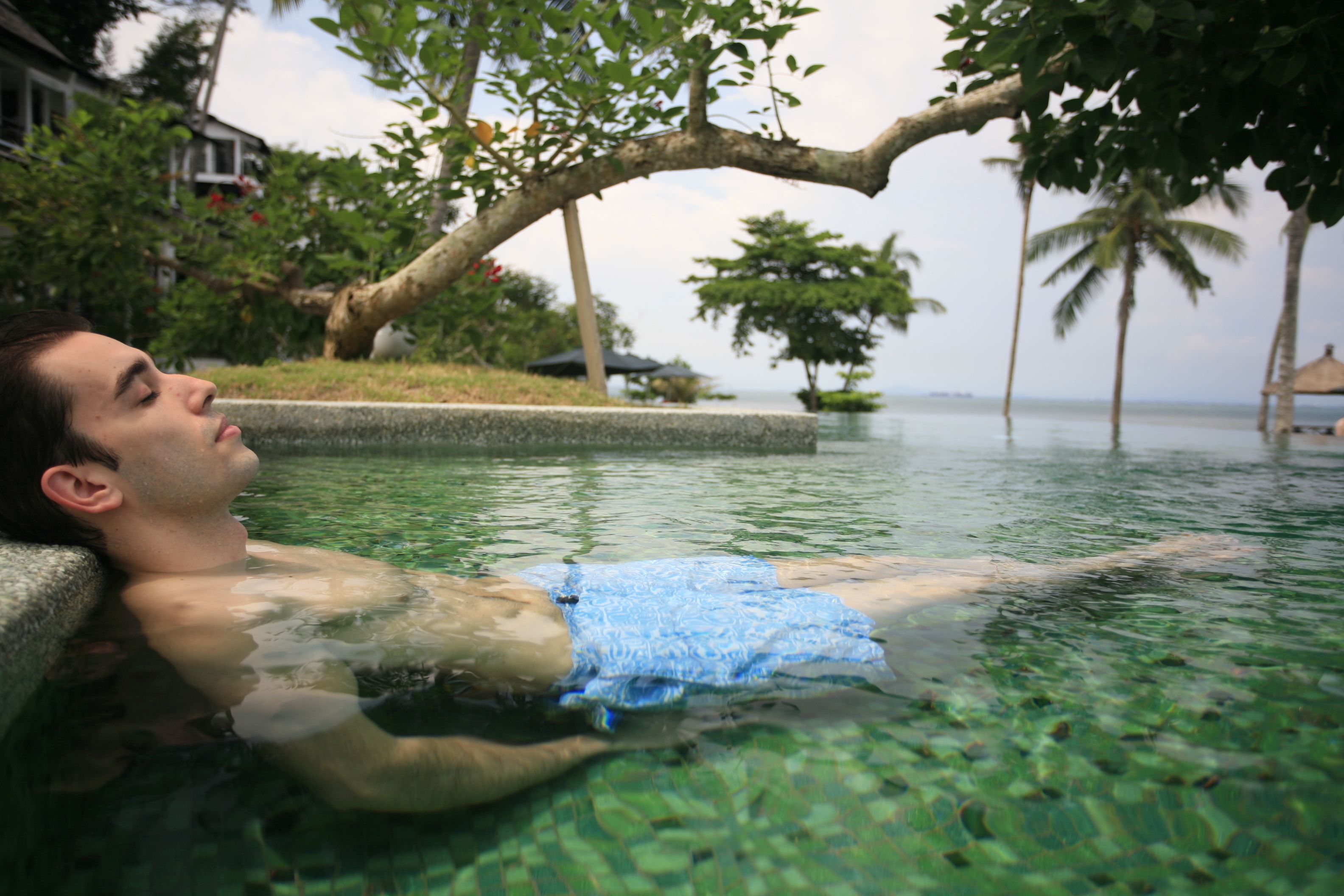 On the beach, beach towels, beach massages, snorkelling