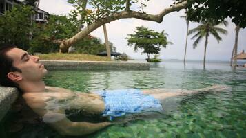 On the beach, beach towels, beach massages, snorkelling