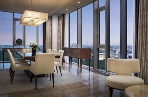 Astor Suite, 1 King Bed, Balcony, Tower | Living area | 40-inch LCD TV with digital channels, TV, books - Waldorf Astoria Berlin (Berlin)