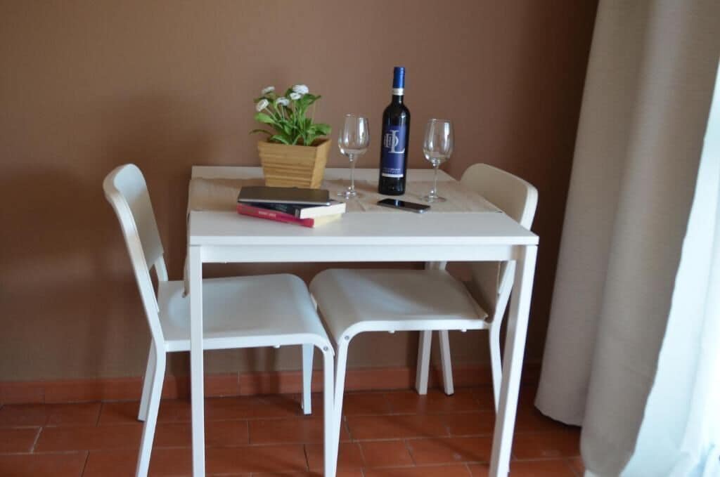 family room | down duvets, desk, blackout curtains, free wifi