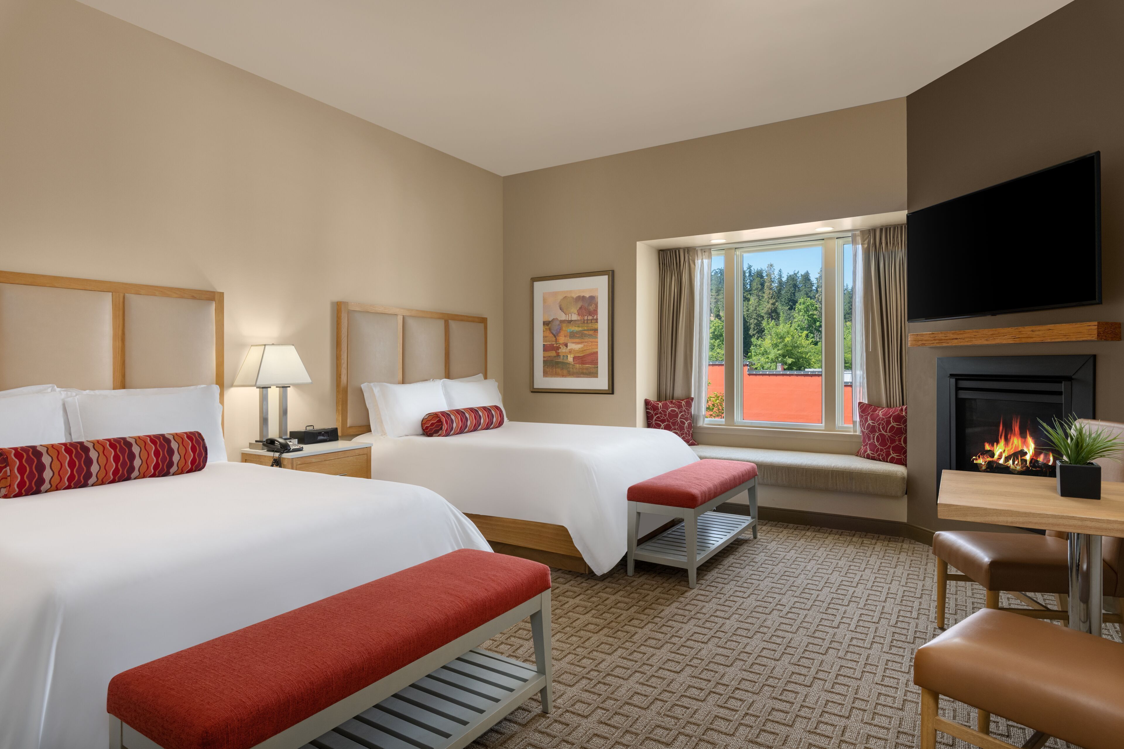 Egyptian cotton sheets, premium bedding, pillow-top beds, in-room safe