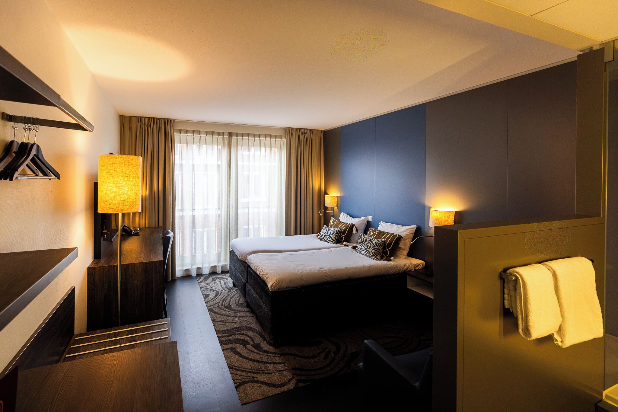 Comfort-værelse - 2 enkeltsenge - ikke-ryger | Egyptiske bomuldslagner, premium-sengetøj, pengeskab på værelset