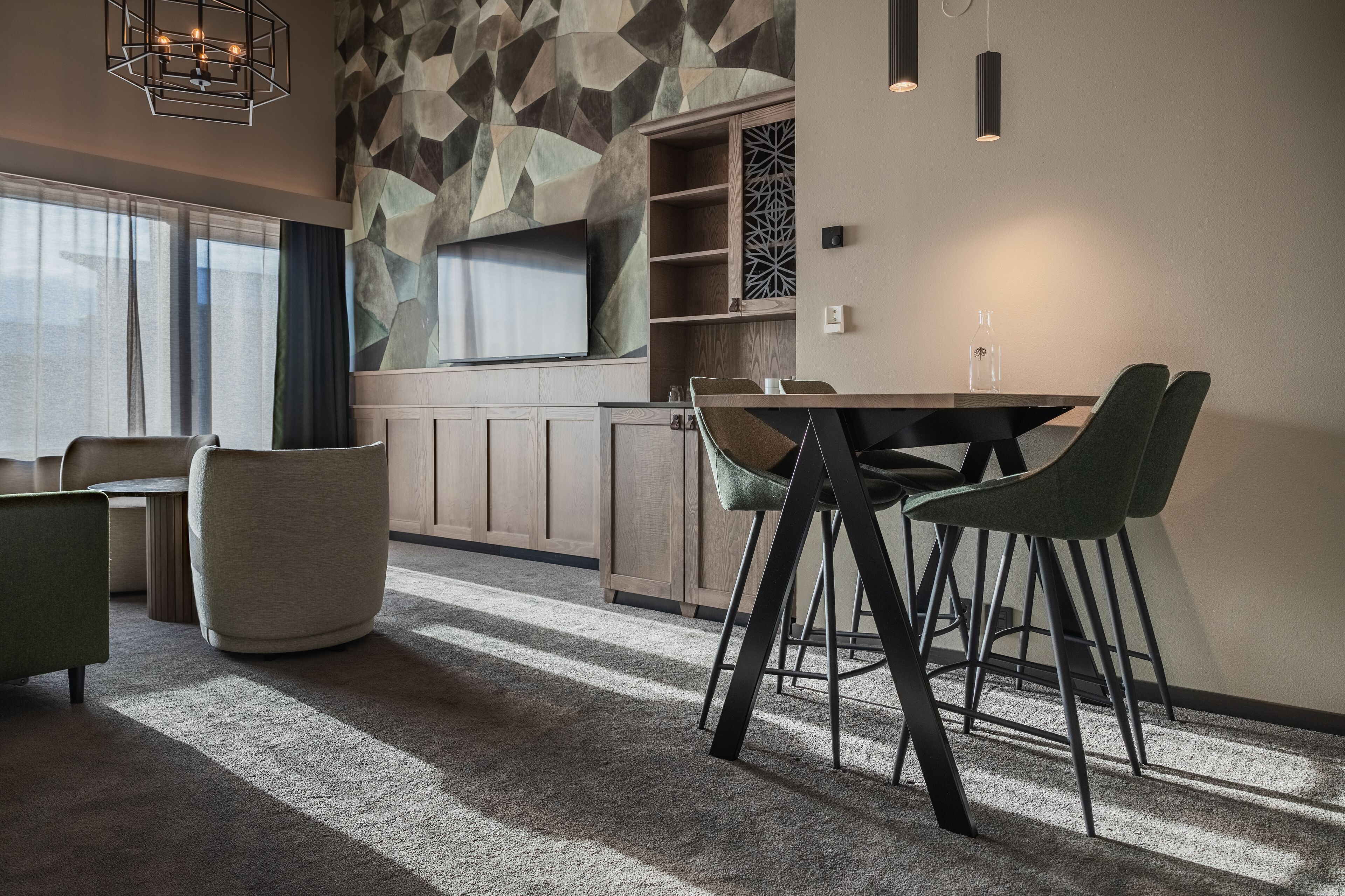 suite hotel house (spa not included) | living area | flat-screen tv