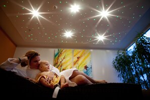 Sauna, hot tub, body treatments, body wraps, facials