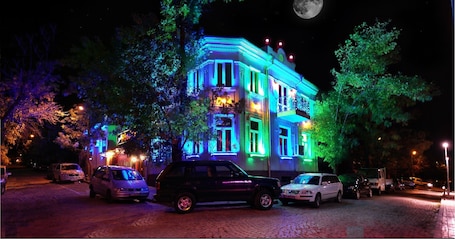 Front of property – evening/night. Rimini Club