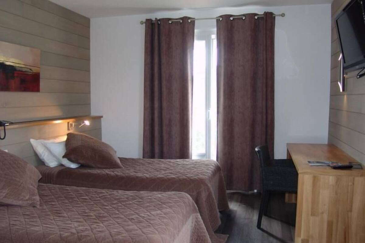 premium bedding, desk, blackout curtains, soundproofing