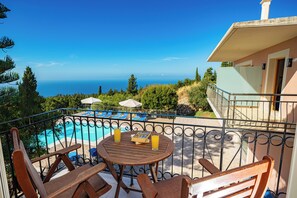 Apartment, Sea View (for 2) | Balcony - Panoramic Sunset (Kefalonia)