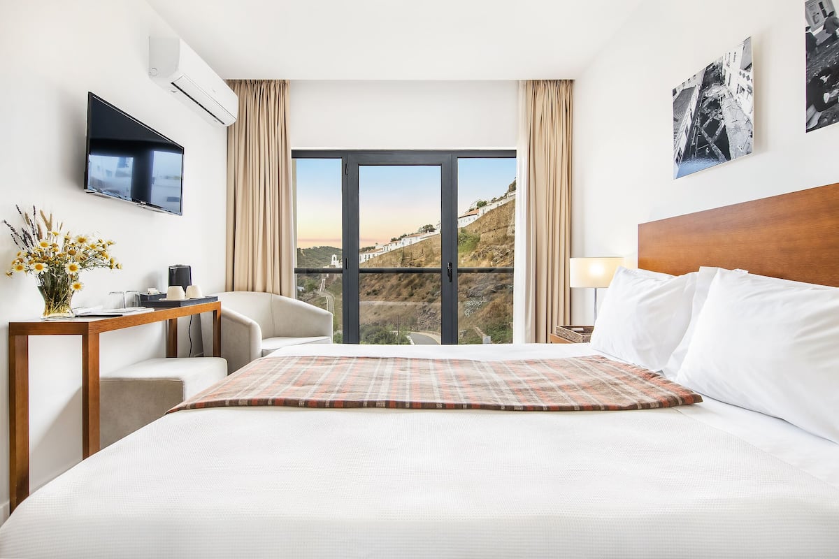 comfort double room | down duvets, desk, blackout curtains, soundproofing