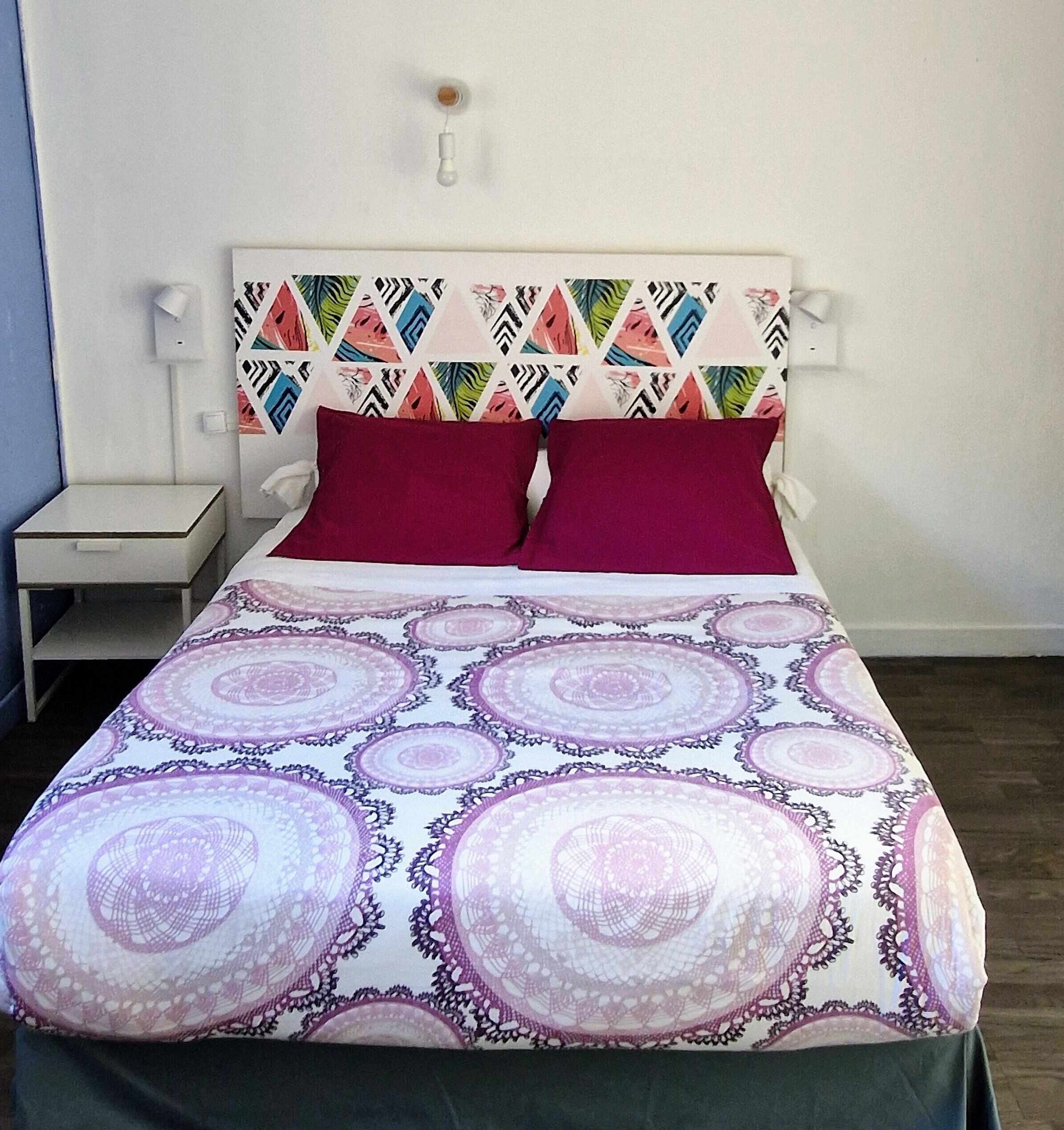 individually decorated, individually furnished, desk, blackout curtains