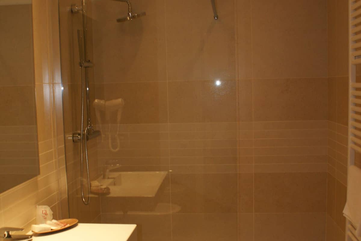 shower, free toiletries, hair dryer, bidet