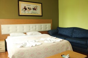 Standard Studio Suite, 1 Double Bed, Smoking, City View | Living room