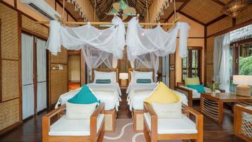 Villa (Floating with Dinner+ Breakfast ) | 1 bedroom, premium bedding, minibar, in-room safe